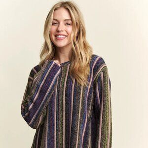 ✨NWT ADORA Vertical Stripe Sweater Top